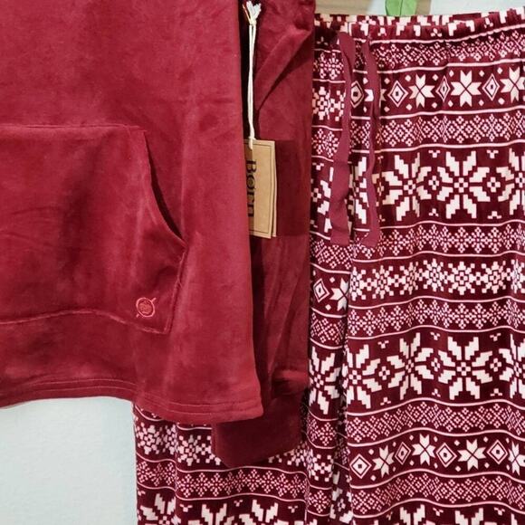BORN super soft velour pajamas loungewear set size large‎ - Picture 3 of 5